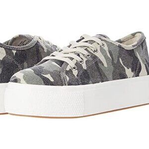 Steve Madden Elore Green Camo Vulcanized  Sneakers (Green Camo, 8.5)